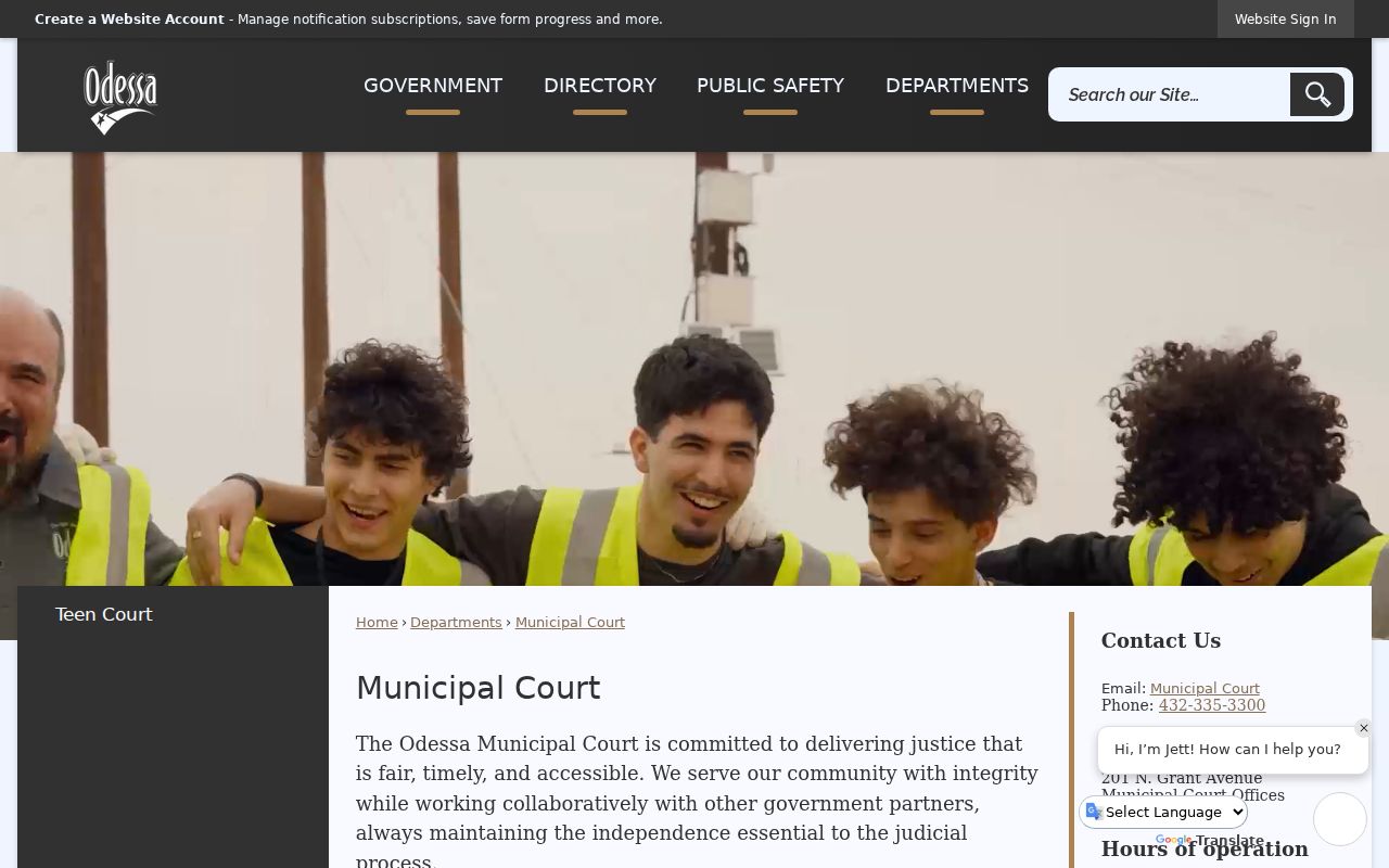 Odessa criminal records at the municipal court